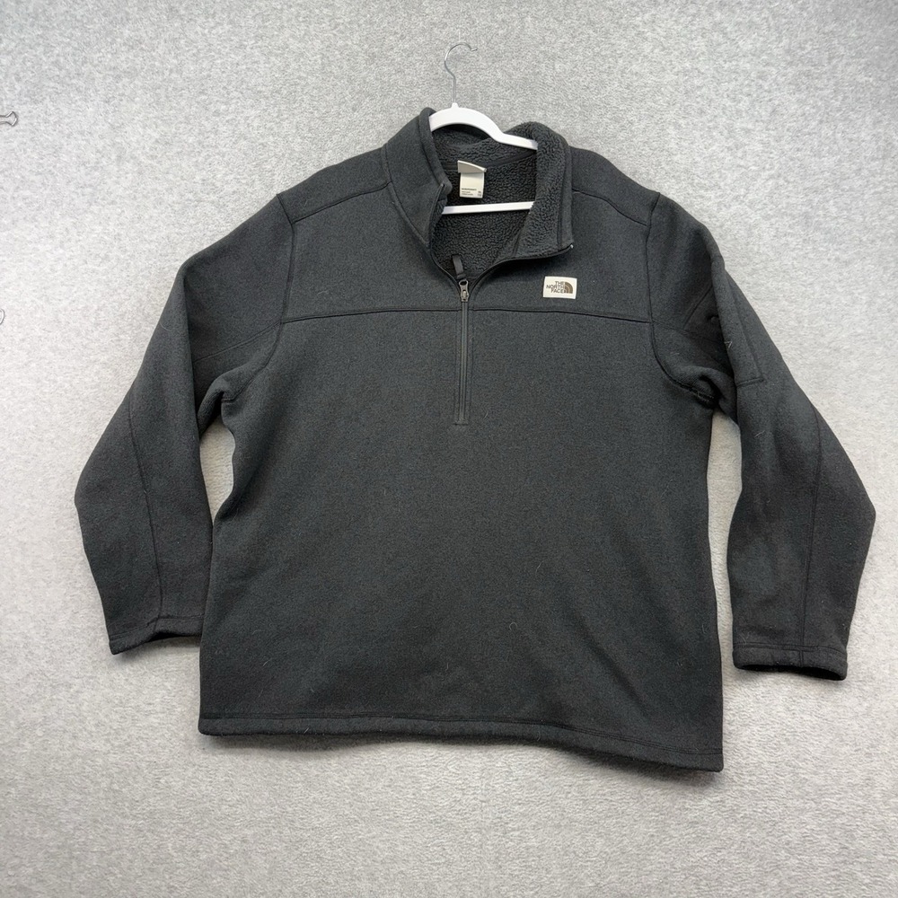THE NORTH FACE Mens Gray Gordon Lyons 1/4 Zip Pullover‎ Sweater Size XXL NWT